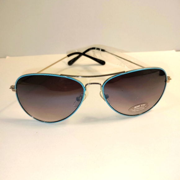 Accessories - Blue Aviator Sunglasses With 400 UV Protection